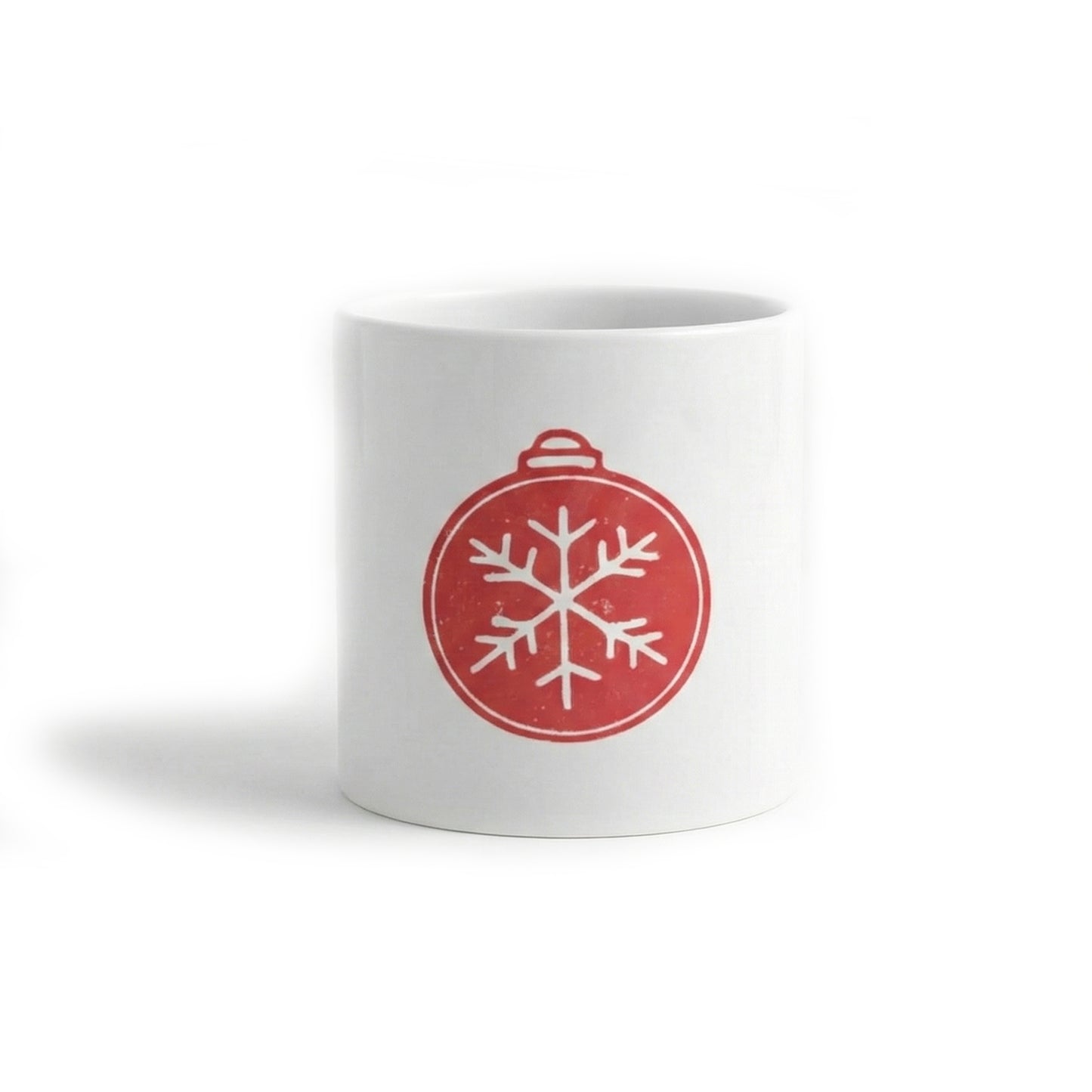 Seramik Kupa - Kar Tanesi Kırmızı