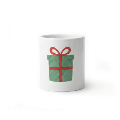 Seramik Kupa - Kırmızı Yeşil Hediye Kutusu