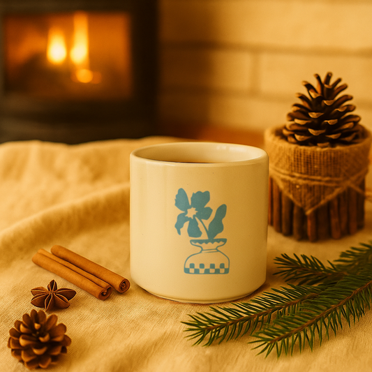 Seramik Kupa - Çömlek Çiçek