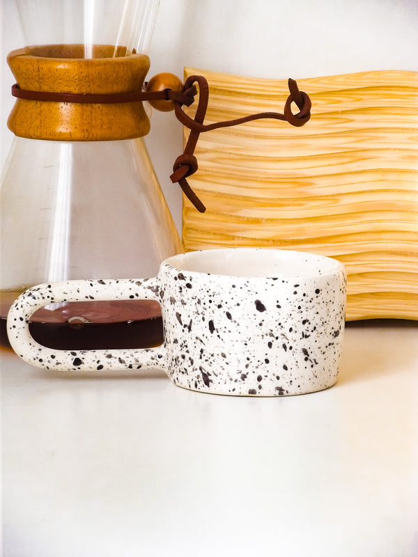 Seramik Kupa - Uzun Sap Püskürtme