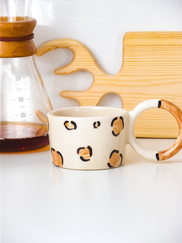 Seramik Kupa - Halka Kulp Leopar