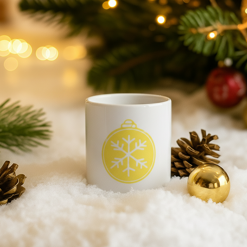 Seramik Kupa - Kar Tanesi