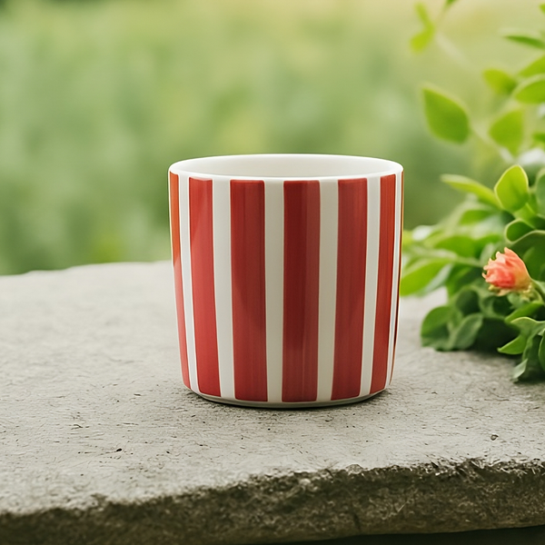 Seramik Kupa - Kırmızı Çizgi