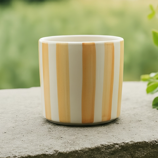 Seramik Kupa - Sarı Çizgi