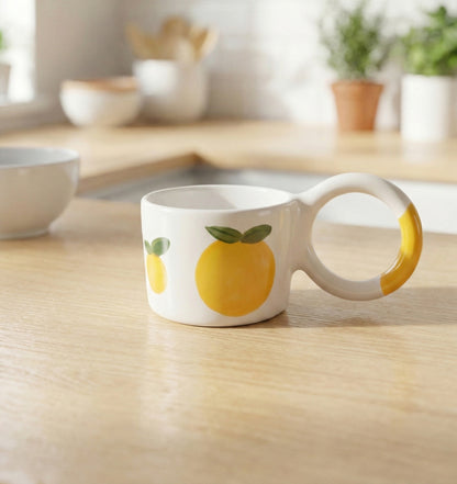 Seramik Kupa - Halka Kupa Şeftali