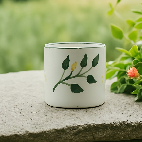 Seramik Kupa - Yapraklar