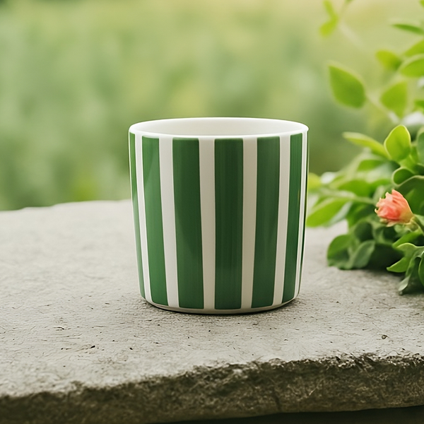 Seramik Kupa - Yeşil Çizgi